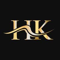 lettera HK logo design monogramma attività commerciale e azienda logotipo vettore