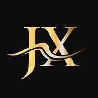 lettera jx logo design monogramma attività commerciale e azienda logotipo vettore