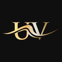 lettera uv logo design modello monogramma attività commerciale e azienda logotipo vettore
