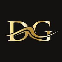 lettera dg logo design monogramma attività commerciale e azienda logotipo vettore