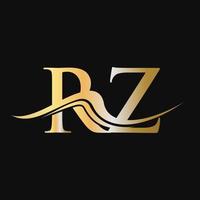 lettera rz logo design monogramma attività commerciale e azienda logotipo vettore