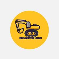 scavatrice logo design gratuito vettore