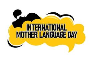 internazionale madre linguaggio giorno sfondo. vettore
