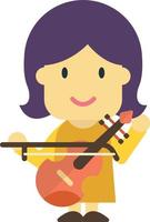 violino giocatore illustrazione nel minimo stile vettore