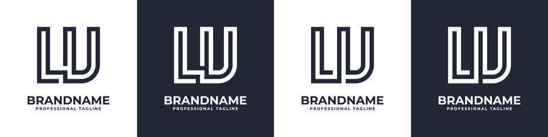 semplice lu monogramma logo, adatto per qualunque attività commerciale con lu o ul iniziale. vettore