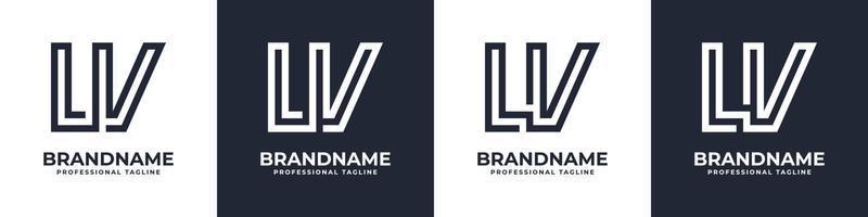 semplice lv monogramma logo, adatto per qualunque attività commerciale con lv o vl iniziale. vettore