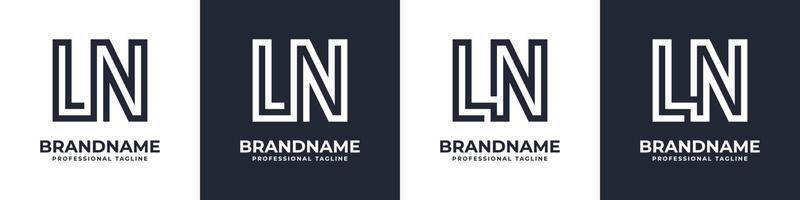 semplice ln monogramma logo, adatto per qualunque attività commerciale con ln o nl iniziale. vettore