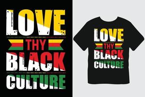 amore tuo nero cultura nero storia mese maglietta design vettore