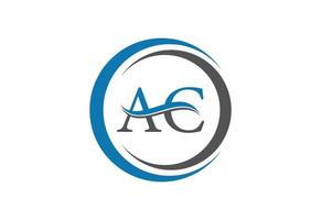 iniziale AC lettera logo disegno, vettore design concetto