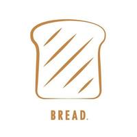 logo del pane tostato. vettore di pane. simbolo del pane. sfondo. spazio libero per il testo. disegno del logo del pane.