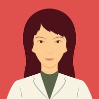 avatar di professionale giovane donna medico. piatto vettore illustrazione