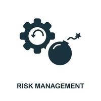 rischio gestione icona. semplice elemento a partire dal gestione collezione. creativo rischio gestione icona per ragnatela disegno, modelli, infografica e Di Più vettore