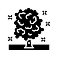albero cura Servizi glifo icona vettore illustrazione