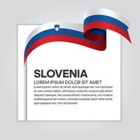 nastro bandiera slovenia onda astratta vettore