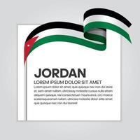 nastro bandiera dell'onda astratta della Giordania vettore