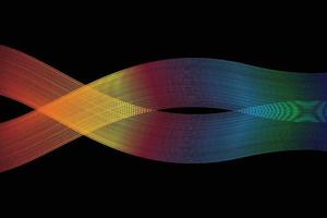 colorato ondulato Linee astratto sfondo vettore