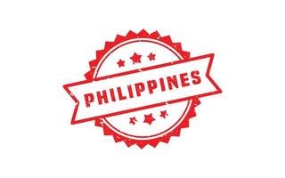 Filippine francobollo gomma da cancellare con grunge stile su bianca sfondo vettore