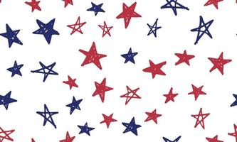 indipendenza giorno Stati Uniti d'America. presidenti giorno. mano disegnato illustrazione. stelle grunge. vettore