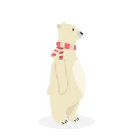 simpatico orso polare animale del nord vettore