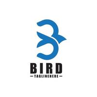 uccello B logo - vettore logo modello