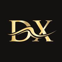 lettera dx logo design monogramma attività commerciale e azienda logotipo vettore