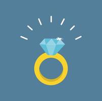 anello di diamanti illustrazione concetto di gioielli vettore