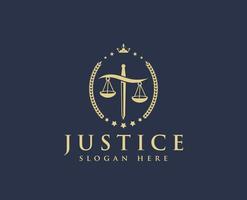giustizia avvocato logo vettore modelli
