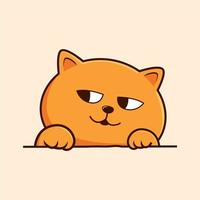arancia gatto cartone animato - carino gatto arancia vettore