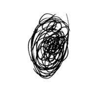 lineare cerchio. scarabocchi, abbozzato cerchi, disegnato a mano, espressivo. su un isolato sfondo.vettore vettore