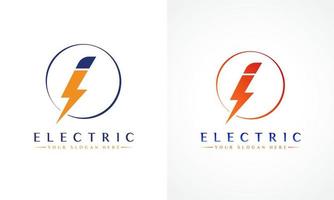io lettera logo con fulmine tuono bullone vettore design. elettrico bullone lettera io logo vettore illustrazione.