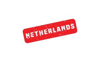 Olanda francobollo gomma da cancellare con grunge stile su bianca sfondo vettore