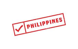 Filippine francobollo gomma da cancellare con grunge stile su bianca sfondo vettore