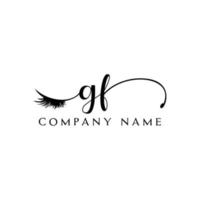 iniziale gf logo grafia bellezza salone moda moderno lusso lettera vettore