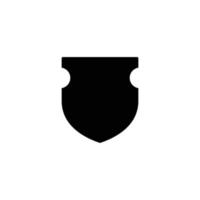 scudo semplice piatto icona vettore illustrazione