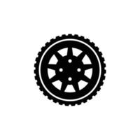 auto ruota semplice piatto icona vettore illustrazione