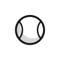tennis palla semplice piatto icona vettore