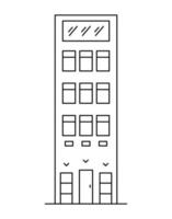 vettore linea arte illustrazione con uno vecchio Casa.