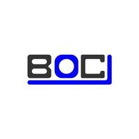 boc lettera logo creativo design con vettore grafico, boc semplice e moderno logo.
