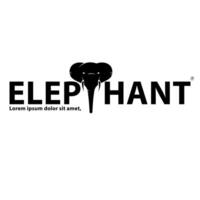 elefante logo marca gratuito vettore
