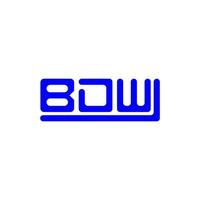 bdw lettera logo creativo design con vettore grafico, bdw semplice e moderno logo.