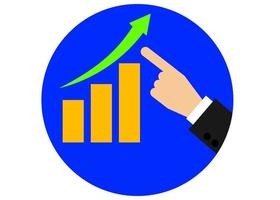 cerchio icona clip arte su crescere profitto grafico grafico illustrazione finanza attività commerciale vettore