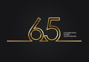 65 anni di anniversario vettore