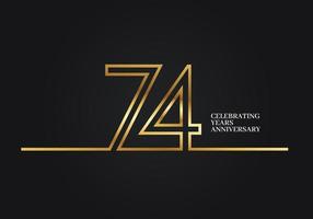 74 anni di anniversario vettore