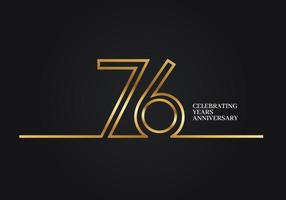 76 anni di anniversario vettore