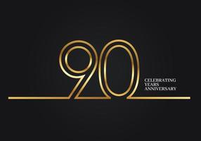 Anniversario di 90 anni vettore