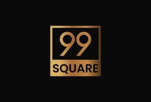 piazza 99 logo oro, Perfetto con logo attività commerciale, azienda agenzia vettore