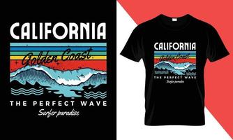 retrò a strisce tramonto stampe nel cuore, stella e cerchio forme. anni 80 maglietta design con spiaggia Alba. geometrico mare fare surf logo vettore impostato