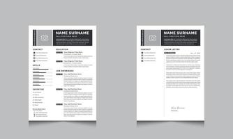 vettore creativo elegante curriculum vitae modello CV impostato design