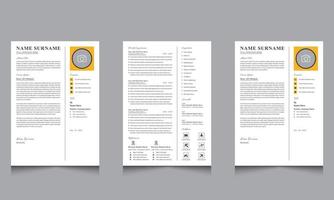 pulito e professionale curriculum vitae CV layout design vettore