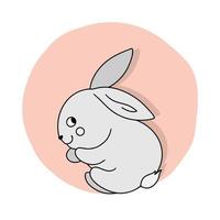 carino Pasqua coniglietto. divertente cartone animato coniglio. vettore illustrazione.